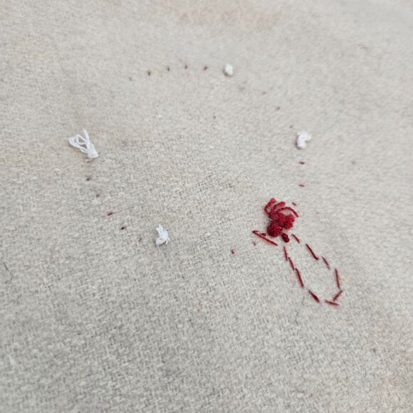 TAG Brand Wool Felt Christmas Table Mantel Runner 14 x 90 in Mistletoe Ornaments - Picture 5 of 7